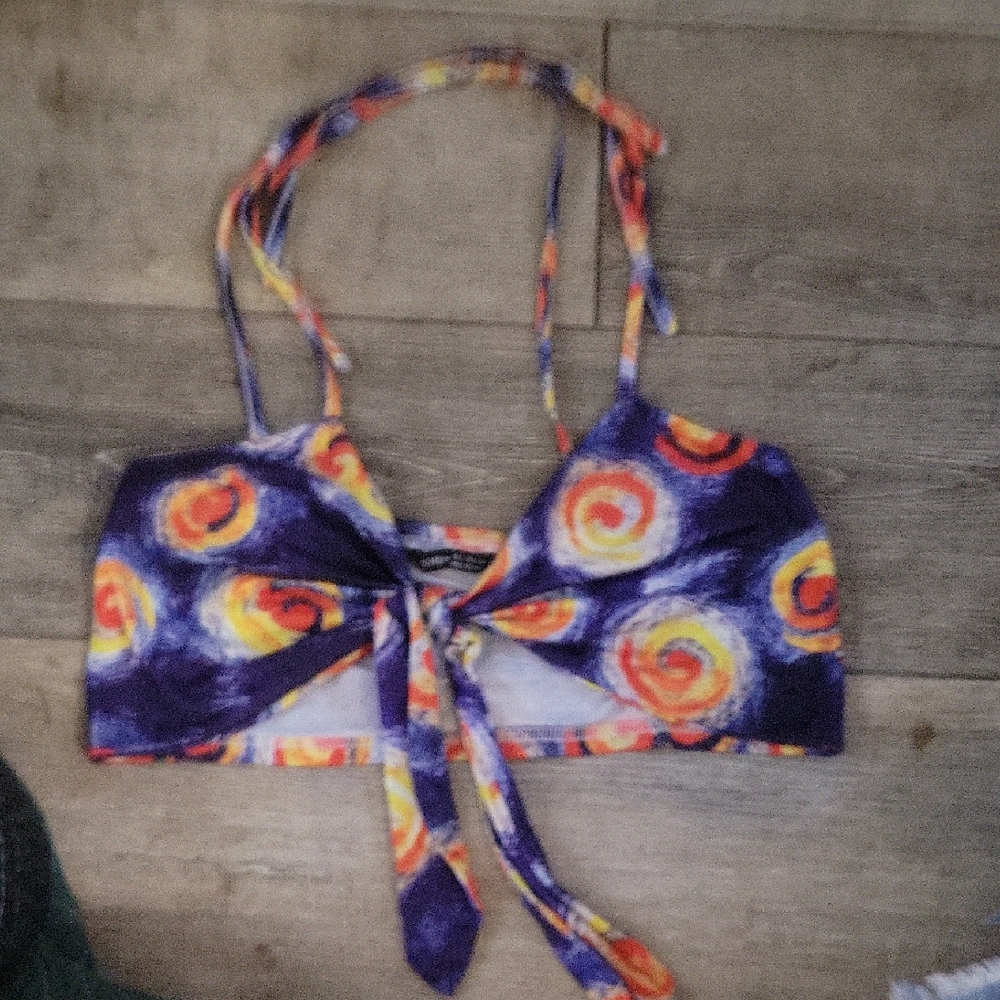 SHEIN Multicolor Swirl Halter Top